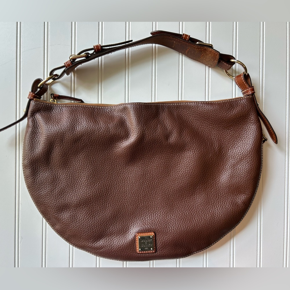 Dooney & Bourke Purse Chestnut Leather Pebbled Handbag Red Shoulder Bag